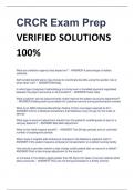 CRCR Exam Prep VERIFIED SOLUTIONS  100%