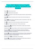 Praxis 5047 Middle School English Language Arts Review Questions and Answers