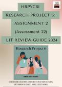 HRPYC81 Project 6 Assessment 22 2024 - Literature Review