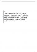 AQA  GCSE HISTORY   Paper 1 Section B/E:	Conflict and tension in the Gulf and Afghanistan, 1990–2009   MARK SCHEME FOR JUNE 2023   8145/1B/E