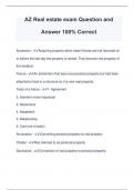 AZ Real estate exam Question and Answer 100&percnt; Correct