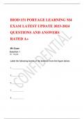 BIOD 151 PORTAGE LEARNING M4 EXAM LATEST UPDATE 2023-2024 QUESTIONS AND ANSWERS RATED A+