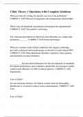 Clinic Theory 1 Questions with Complete Solutions