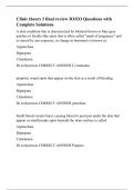 Clinic theory I final review IO&sol;EO Questions with Complete Solutions