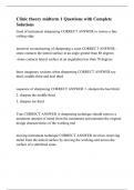 Clinic theory midterm 1 Questions with Complete Solutions&period;