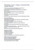 Microbiology - Exam 1 - Chapters 1-4 Questions With Complete Solutions.