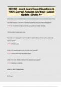 NDHCE - mock exam Exam &vert; Questions &  100&percnt; Correct Answers &lpar;Verified&rpar; &vert; Latest  Update &vert; Grade A&plus;