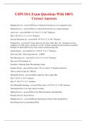 USPS SSA Exam Questions With 100&percnt; Correct Answers