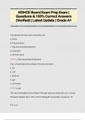 NDHCE Board Exam Prep Exam &vert;  Questions & 100&percnt; Correct Answers  &lpar;Verified&rpar; &vert; Latest Update &vert; Grade A&plus;