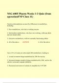 NSG 6005 Pharm Weeks 1-3 Quiz (from operationFNP Class 11)