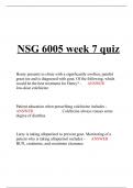 NSG 6005 week 7 quiz