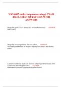 NSG 6005 midterm (pharmacology) EXAM 2024 LATEST QUESTIONS WITH ANSWERS