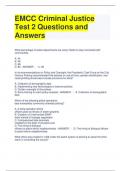 EMCC Criminal Justice Test 2 Questions and Answers
