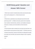GCOR Study guide1 Question and Answer 100&percnt; Correct