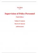 Instructor Manual With Test Bank for Supervision of Police Personnel 9th Edition By Nathan Iannone&comma; Marvin Iannone&comma; Jeff Bernstein &lpar;All Chapters&comma; 100&percnt; Original Verified&comma; A  Grade&rpar;