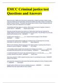 EMCC Criminal justice test Questions and Answers