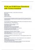 S130 and S190 Exam Questions with Correct Answers 