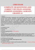 CHES EXAM COMPLETE 150 QUESTIONS AND CORRECT DETAILED ANSWERS (VERIFIED 2024)