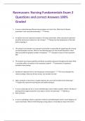 Rasmussen: Nursing Fundamentals Exam 2  Questions and correct Answers 100%  Graded