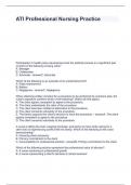 ATI Professional Nursing Practice questions and answers Graded A+