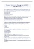 Human Resource Management C232 - Practice Test