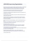 LDR-303S Improving Organizations Exam 2024&sol;2025 Questions With Already Graded Solutions&period;