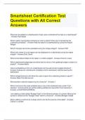 Smartsheet Certification Test Questions with All Correct Answers 