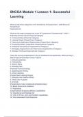 SNCOA Module 1 Lesson 1&colon; Successful Learning Exam 2024&sol;2025 Questions With Verified Solutions&period;