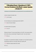 Officiating Exam &vert; Questions & 100&percnt;  Correct Answers &lpar;Verified&rpar; &vert; Latest Update  &vert; Grade A&plus; 