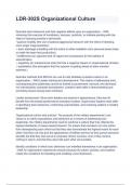 LDR-302S Organizational Culture Exam 2024&sol;2025 Questions With Guaranteed Solutions&period;