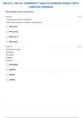 NR 441 COMMUNITY HEALTH NURSING TEST 9 WITH COMPLETE SOLUTIONS