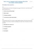 NR 441 COMMUNITY HEALTH NURSING TEST 8 WITH COMPLETE SOLUTIONS