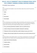 NR 441 COMMUNITY HEALTH NURSING TEST 6 WITH COMPLETE SOLUTIONS