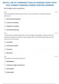NR 441 COMMUNITY HEALTH NURSING TEST 5 WITH COMPLETE SOLUTIONS