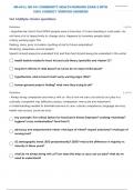 NR 441 COMMUNITY HEALTH NURSING TEST 4 WITH COMPLETE SOLUTIONS