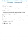NR 441 COMMUNITY HEALTH NURSING TEST 2 WITH COMPLETE SOLUTIONS