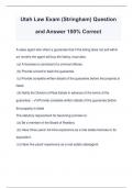 Utah Law Exam &lpar;Stringham&rpar; Question and Answer 100&percnt; Correct