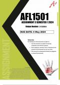 AFL1501 assignment 3 solutions semester 1 2024 (Full solutions)