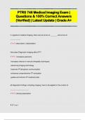 PTRS 746 Medical Imaging Exam &vert;  Questions & 100&percnt; Correct Answers  &lpar;Verified&rpar; &vert; Latest Update &vert; Grade A&plus; 