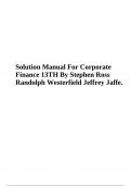 Solution Manual For Corporate Finance 13th Edition By Stephen Ross Randolph Westerfield Jeffrey Jaffe&comma; Complete All Chapters&period;
