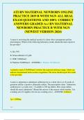 NGN ATI MATERNAL NEWBORN PROCTORED ACTUAL EXAMS BUNDLE 2019 & 2023 &lpar;4 VERSIONS&rpar;  WITH ALL QUESTIONS AND CORRECT ANSWERS WITH RATIONALES GRADED A&plus;&sol; RN ATI MATERNAL NEWBORN PROCTORED EXAMS WITH NGN LATEST 2024 &lpar;NEWEST&excl;&excl;&rpar;