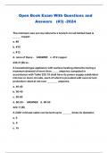 Open Book Exam With Questions and Answers  &lpar;&num;3&rpar; -2024