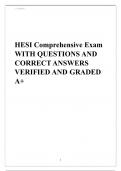 hesi comprehensive exam with questions and correct answers  and rationale grade A+