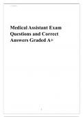 Medical Assistant Exam Questions and Correct Answers Graded A+