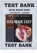 Test Bank for ECGs Made Easy 6th Edition by Barbara J Aehlert 9780323401302 Chapters 1-10 Complete Guide.