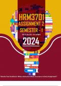 HRM3701 ASSIGNMENT 2 SEMESTER 1 – 2024 (794436)