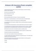 Arizona Life Insurance Exam complete update