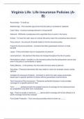 Virginia Life Life Insurance Policies &lpar;A-B&rpar;&period;