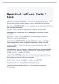 Dynamics of Healthcare- Chapter 1 Exam with correct Answers 100%