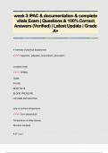 week 3 IPAC & documentation & complete  vitals Exam &vert; Questions & 100&percnt; Correct  Answers &lpar;Verified&rpar; &vert; Latest Update &vert; Grade  A&plus;